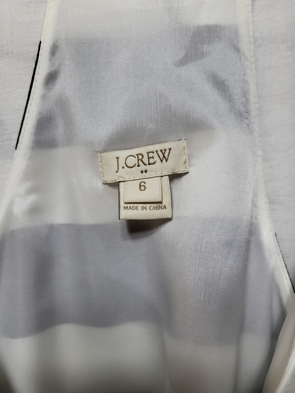 J. Crew White and Navy Striped Slip Dress - Picture 3 of 9